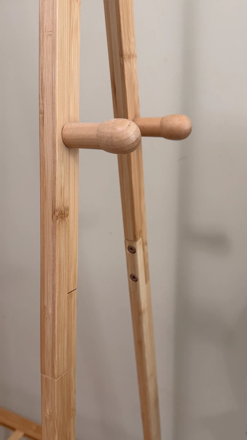 Bamboo Clothes Rack with Wheels - photo 2