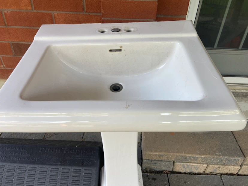 White Pedestal Sink