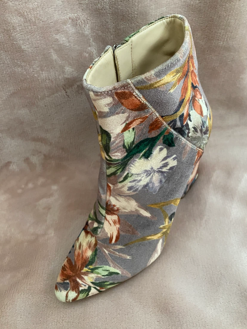Nine West Floral Velvet Ankle Boots - photo 2