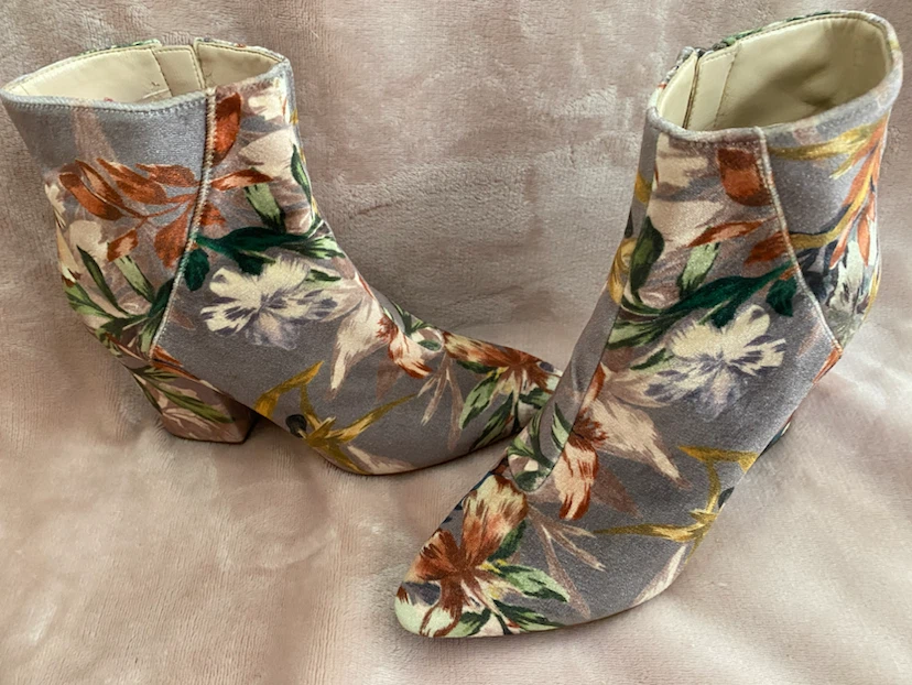 Nine West Floral Velvet Ankle Boots - photo 3