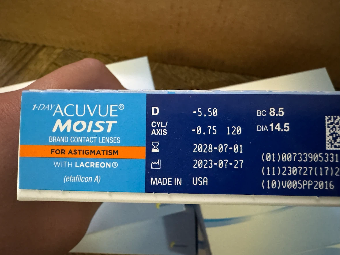 1-DAY ACUVUE MOIST for Astigmatism Contact Lenses - 90 Lenses - photo 3