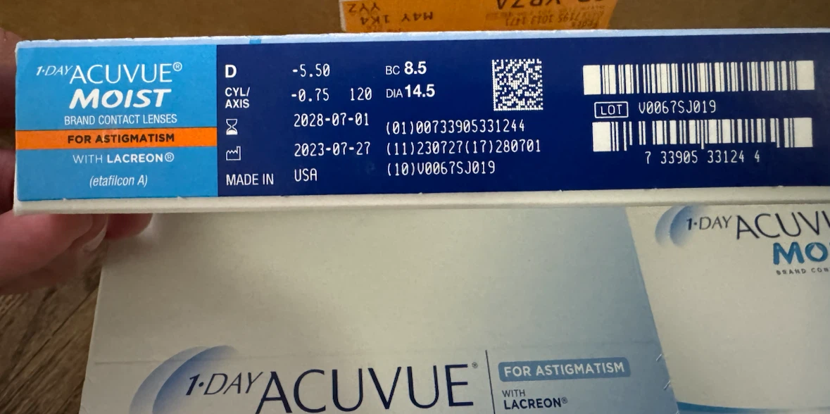 1-DAY ACUVUE MOIST for Astigmatism Contact Lenses - 90 Lenses - photo 4