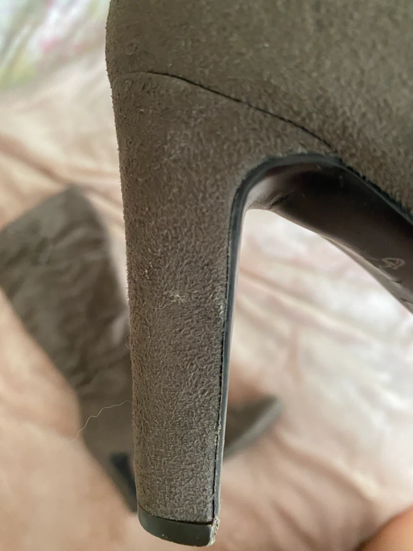 Dark Grey Ruched Knee-High Boots - photo 5