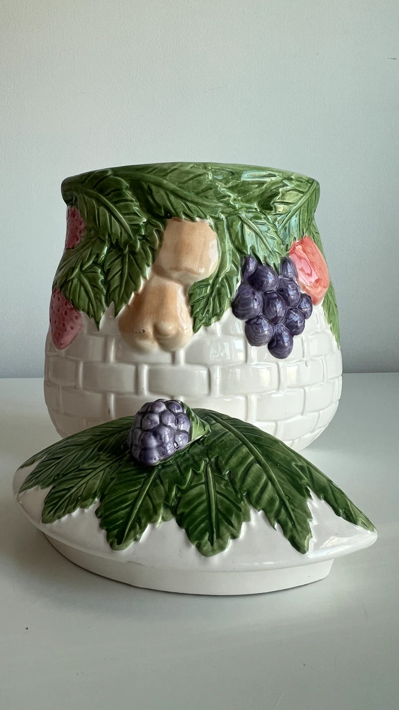 Ceramic Fruit & Berry Cookie Jar