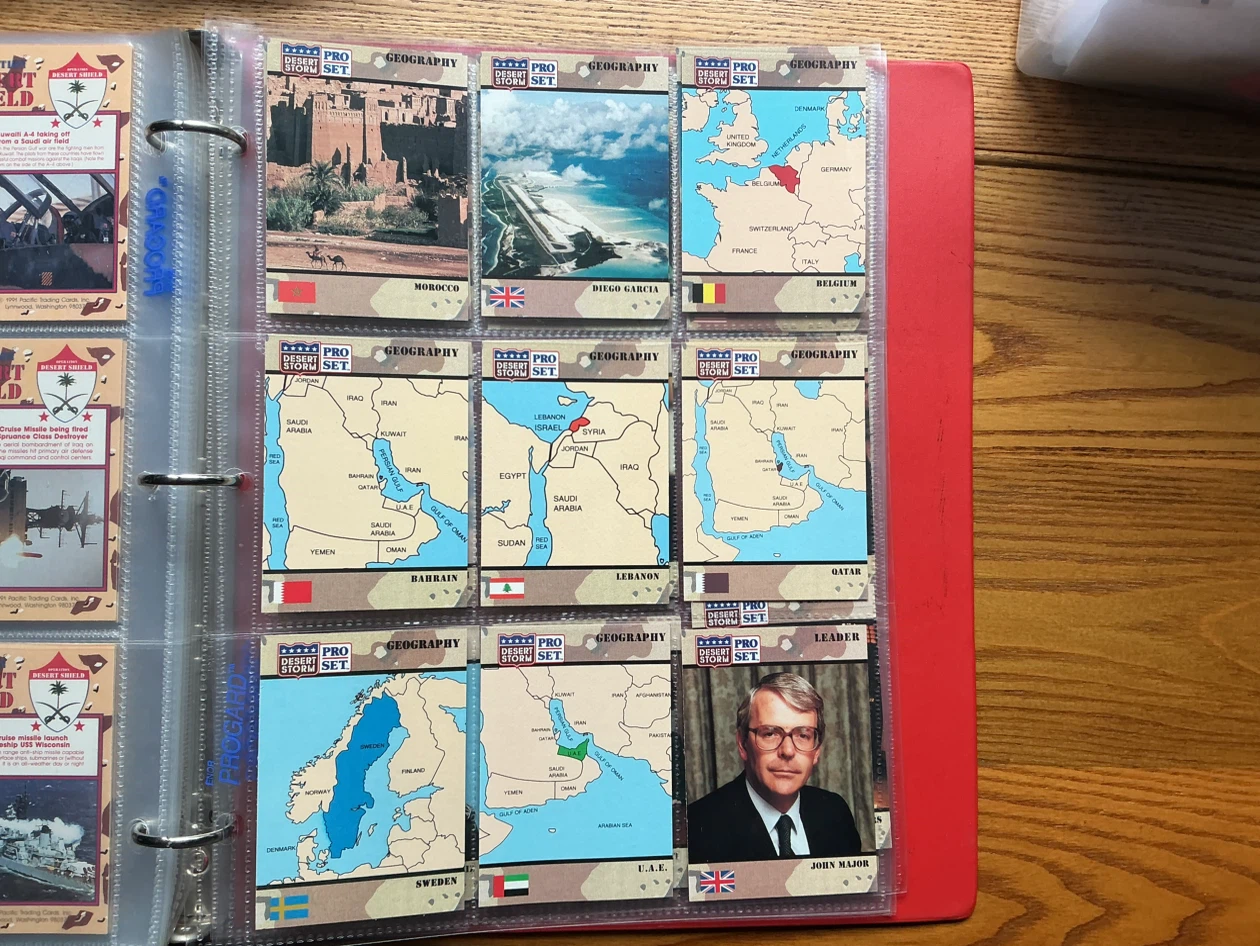 38  1991 Pro Set DESERT STORM Military Trading Cards