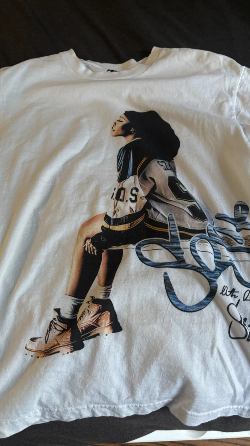 White SZA T-Shirt with Graphic - photo 2