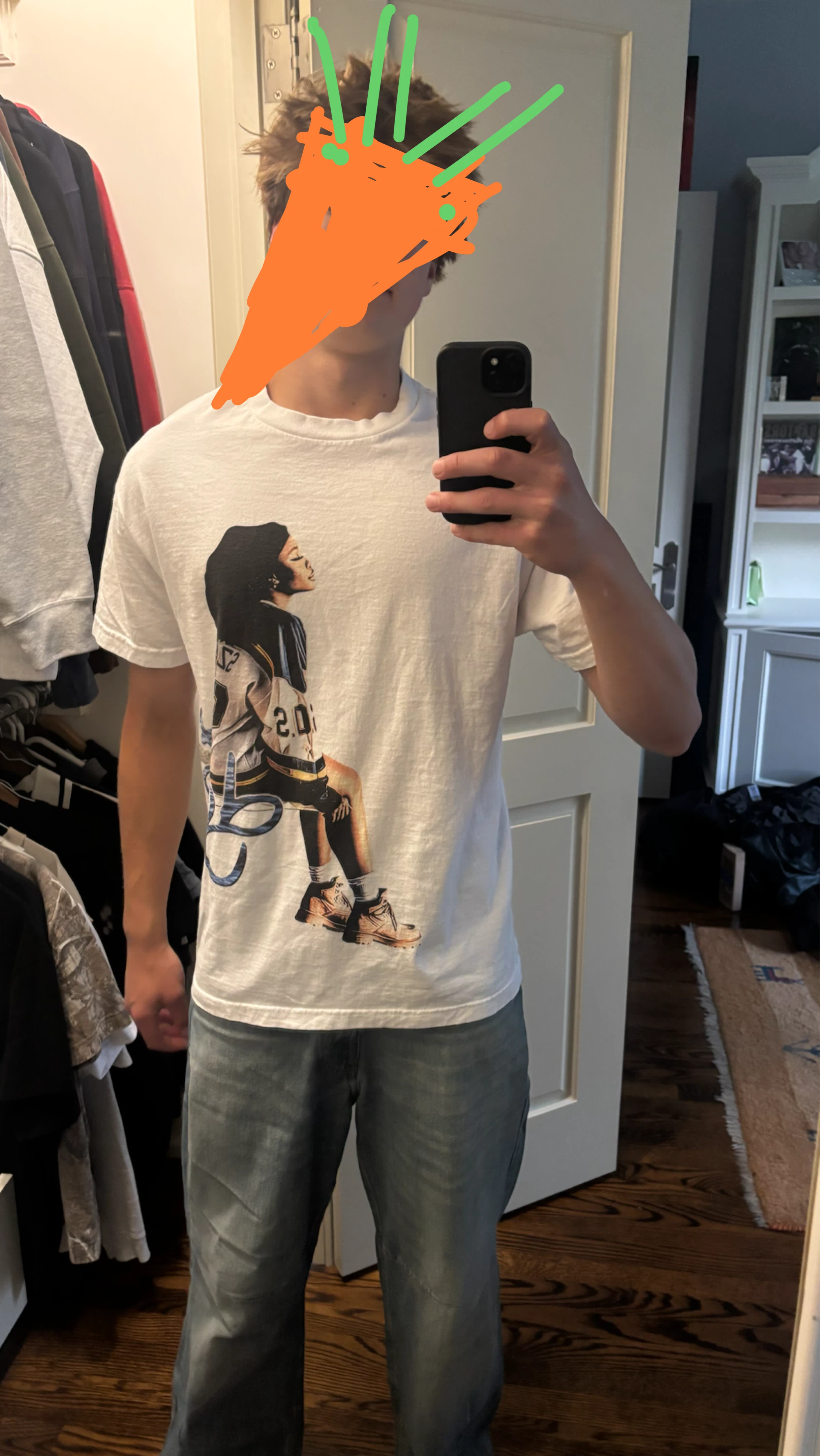 White SZA T-Shirt with Graphic - photo 4
