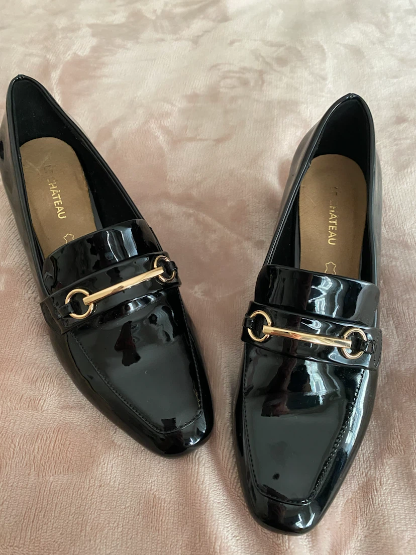 Le Château Black Patent Loafers