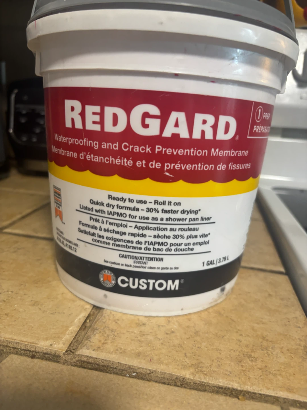 RedGard Waterproofing and Crack Prevention Membrane - 1 Gallon