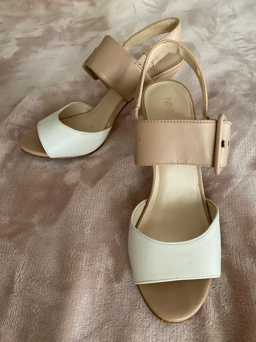 Nine West Two-Tone Heeled Sandals