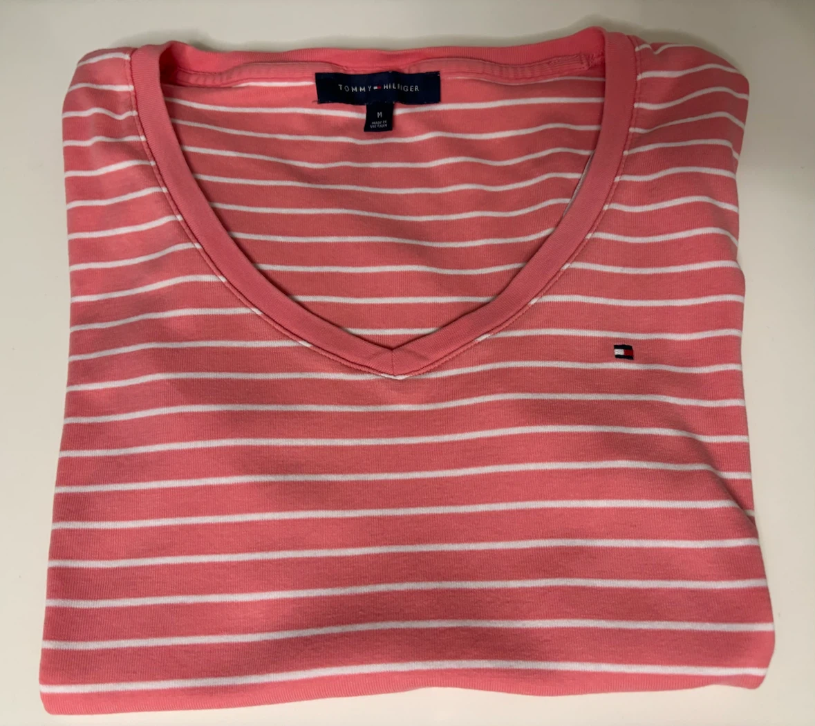 Tommy Hilfiger Striped V-Neck T-Shirt - Medium - photo 2