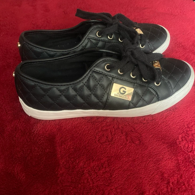 Black Quilted Guess "G" Sneakers - photo 2