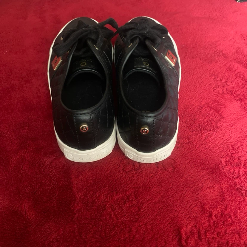 Black Quilted Guess "G" Sneakers - photo 3