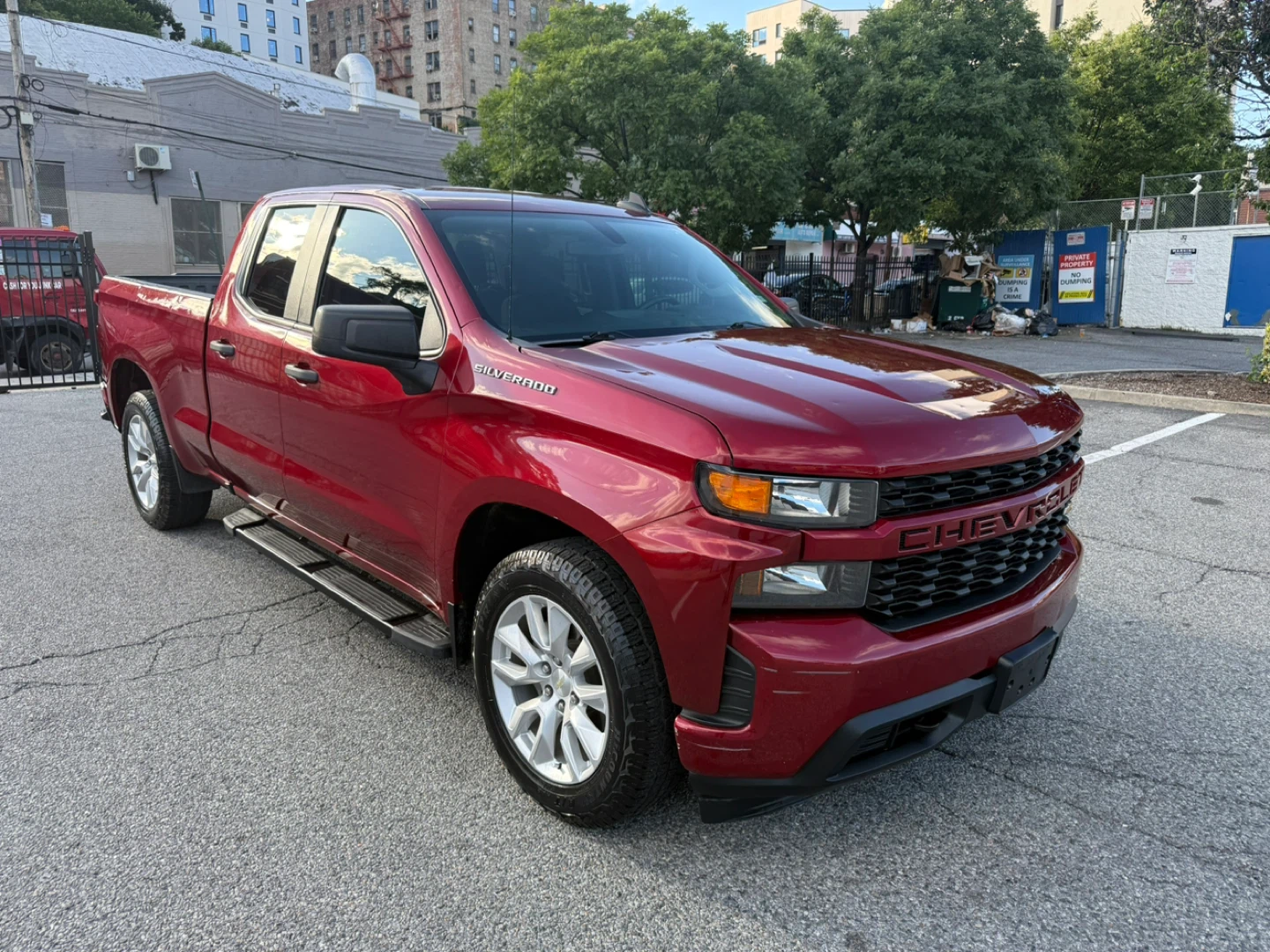 Red Chevrolet Silverado Custom Pickup Truck