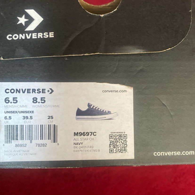 Converse All Star Ox Navy Canvas Sneakers - photo 4