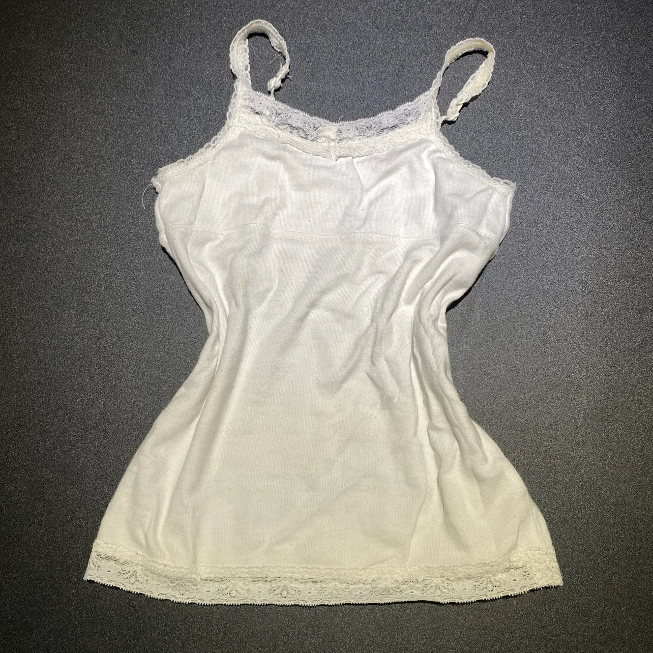 Old Navy White Lace Trim Cami
