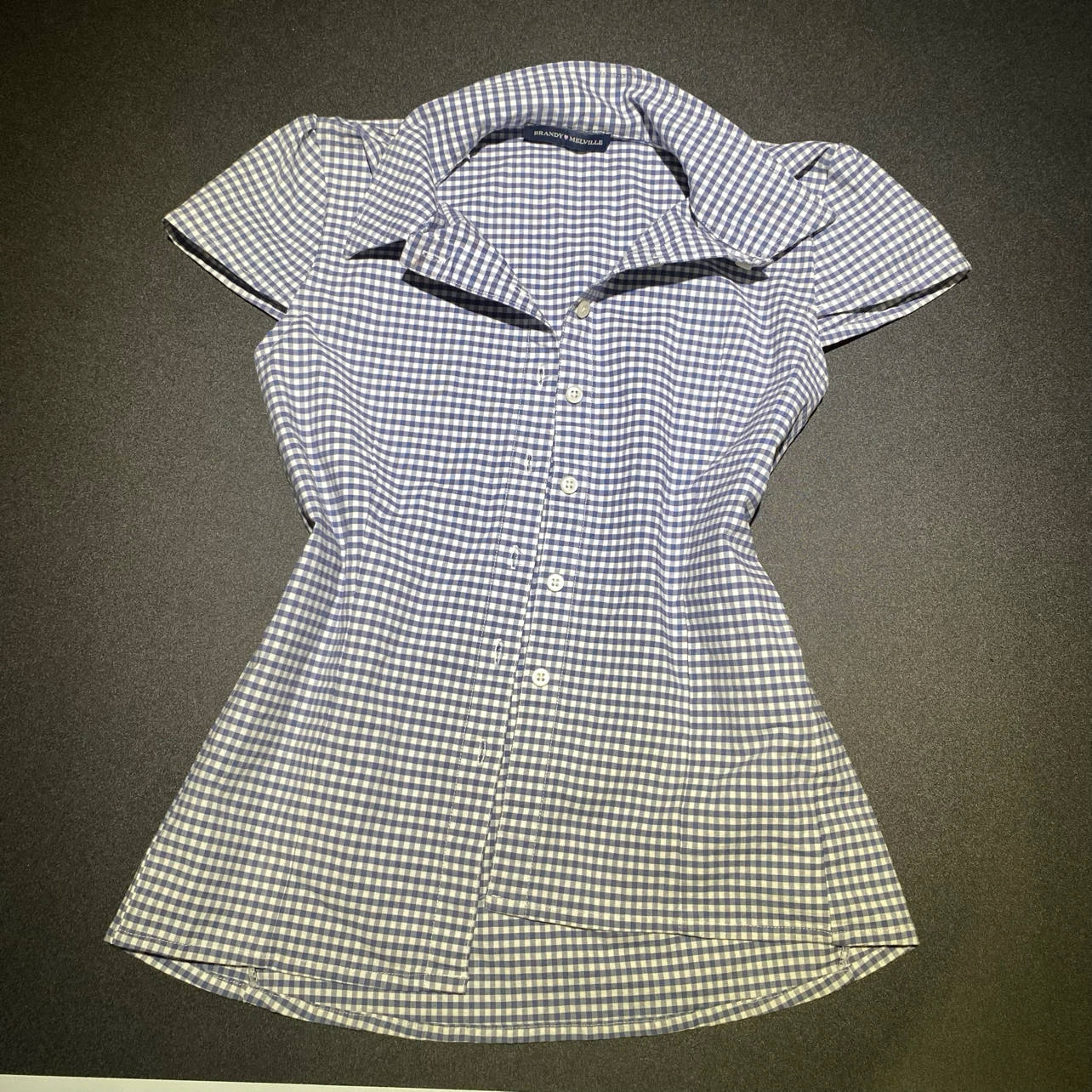 Brandy Melville Gingham Button-Up Shirt
