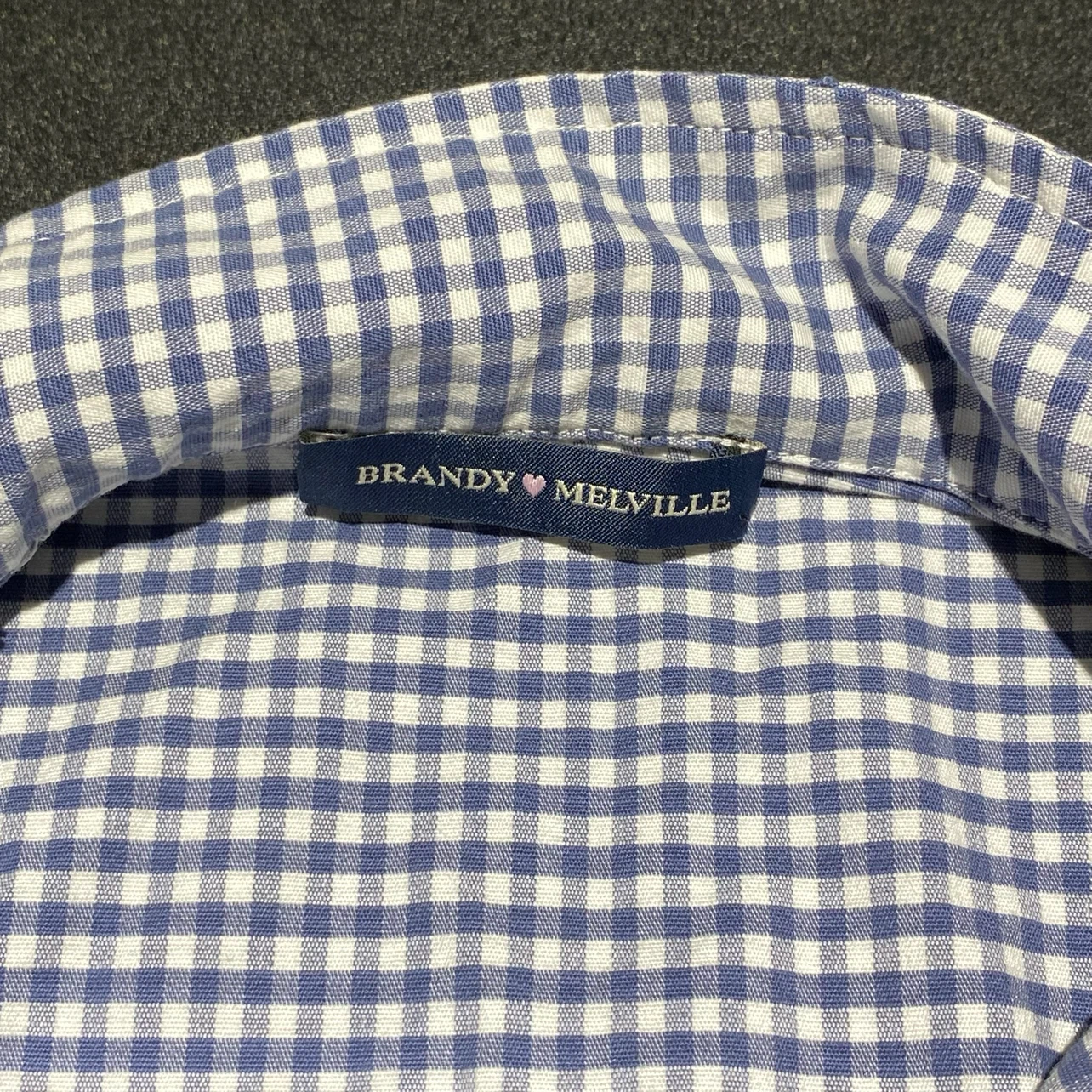 Brandy Melville Gingham Button-Up Shirt - photo 3