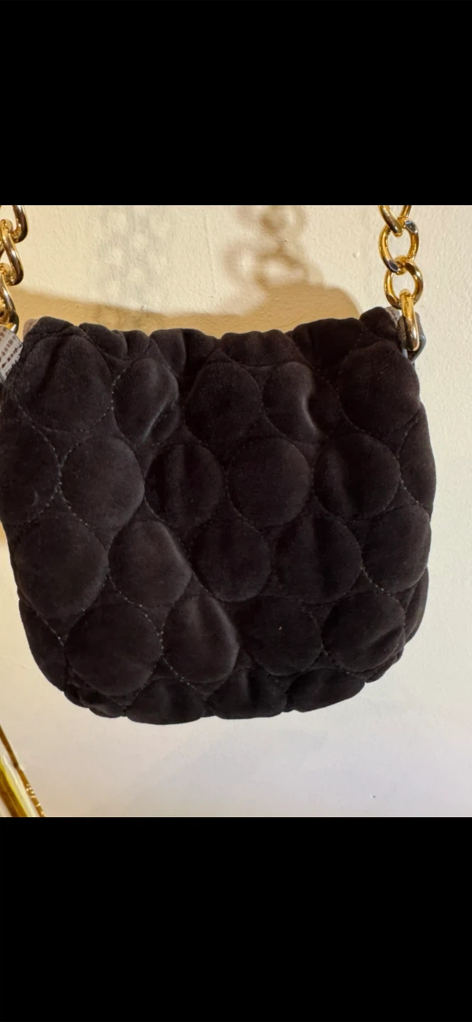 Juicy Couture Black Velvet Quilted Crossbody Bag - photo 3