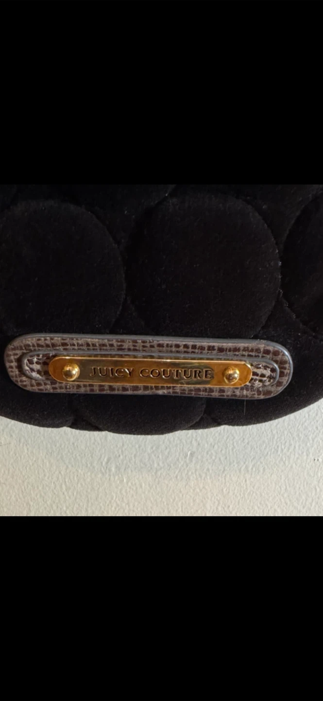Juicy Couture Black Velvet Quilted Crossbody Bag - photo 4