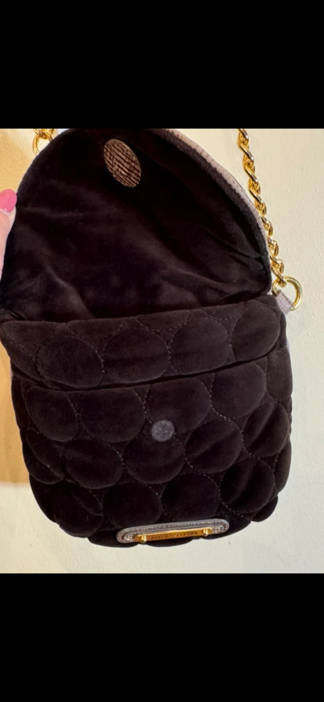 Juicy Couture Black Velvet Quilted Crossbody Bag - photo 5