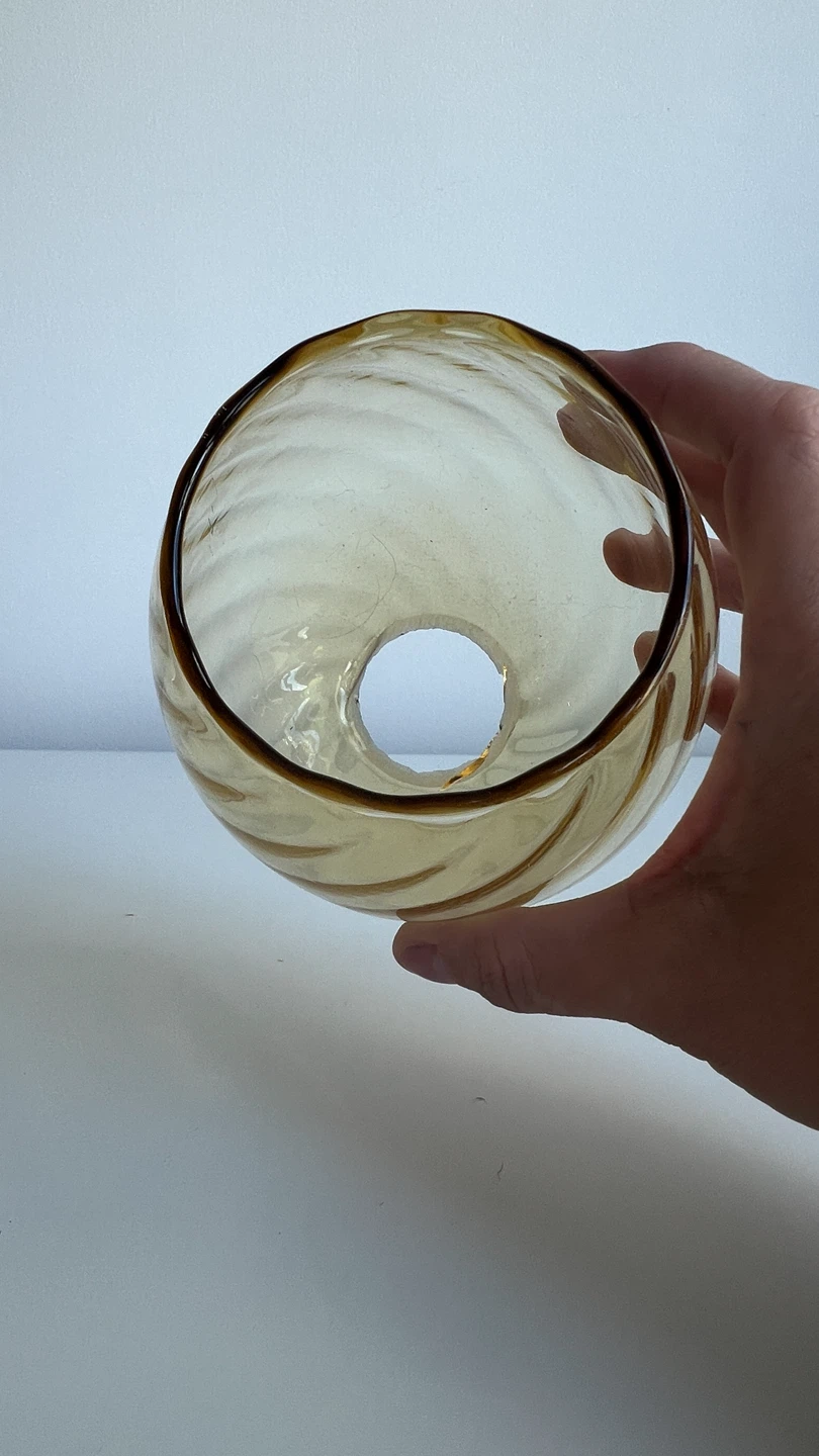 Amber Swirl Glass Lampshade - photo 2