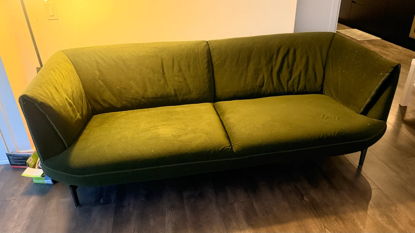 Velvet Green 3-Seater Sofa