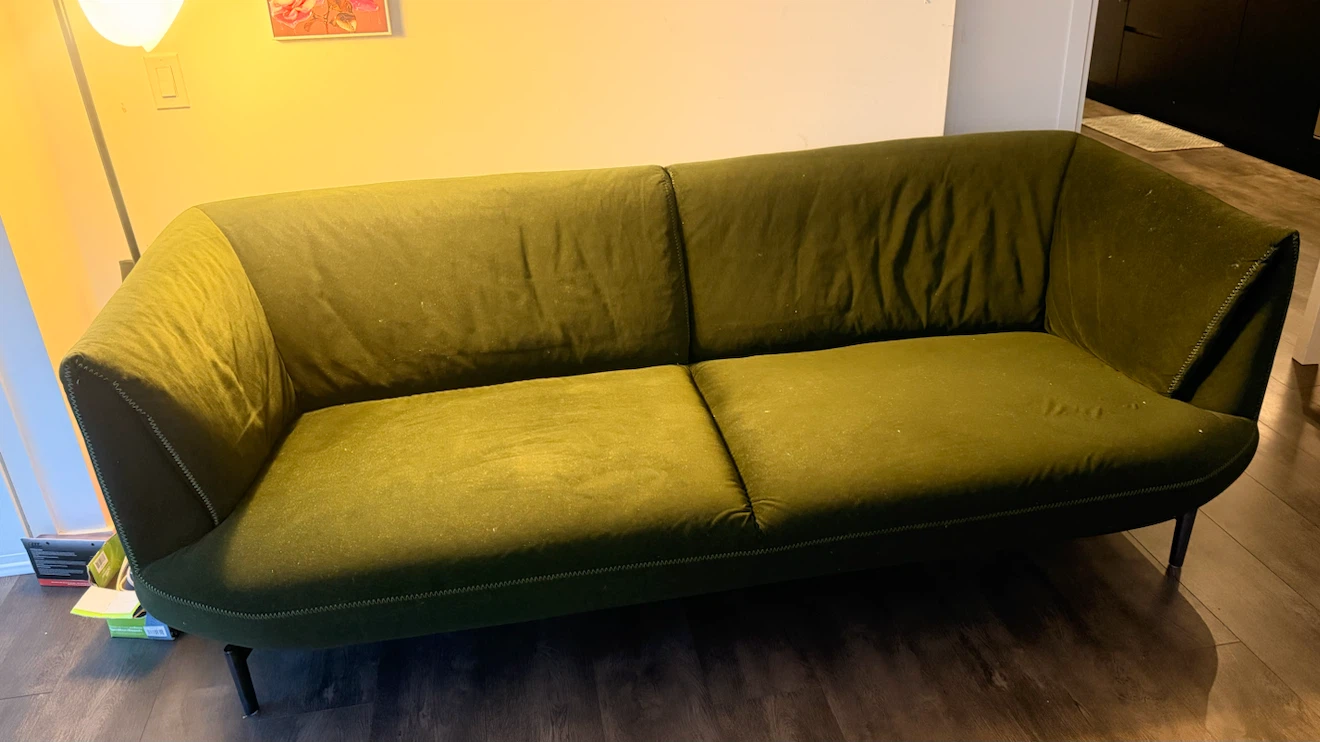 Velvet Green 3-Seater Sofa - photo 4