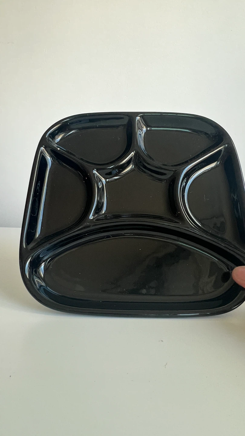 Black Divided Serving Tray