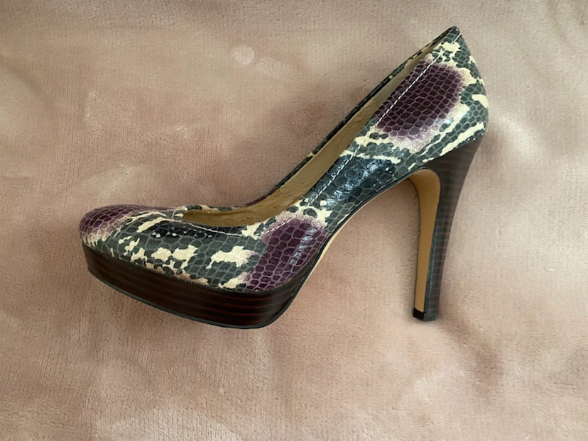 Calvin Klein Snakeskin Platform Heels - photo 3