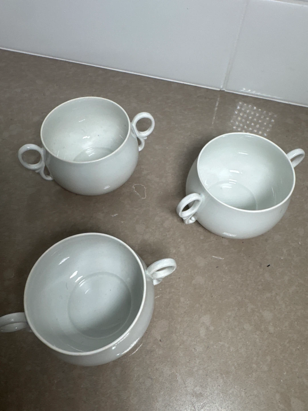 Set of 3 White Eagle China Soup Bowls - photo 2