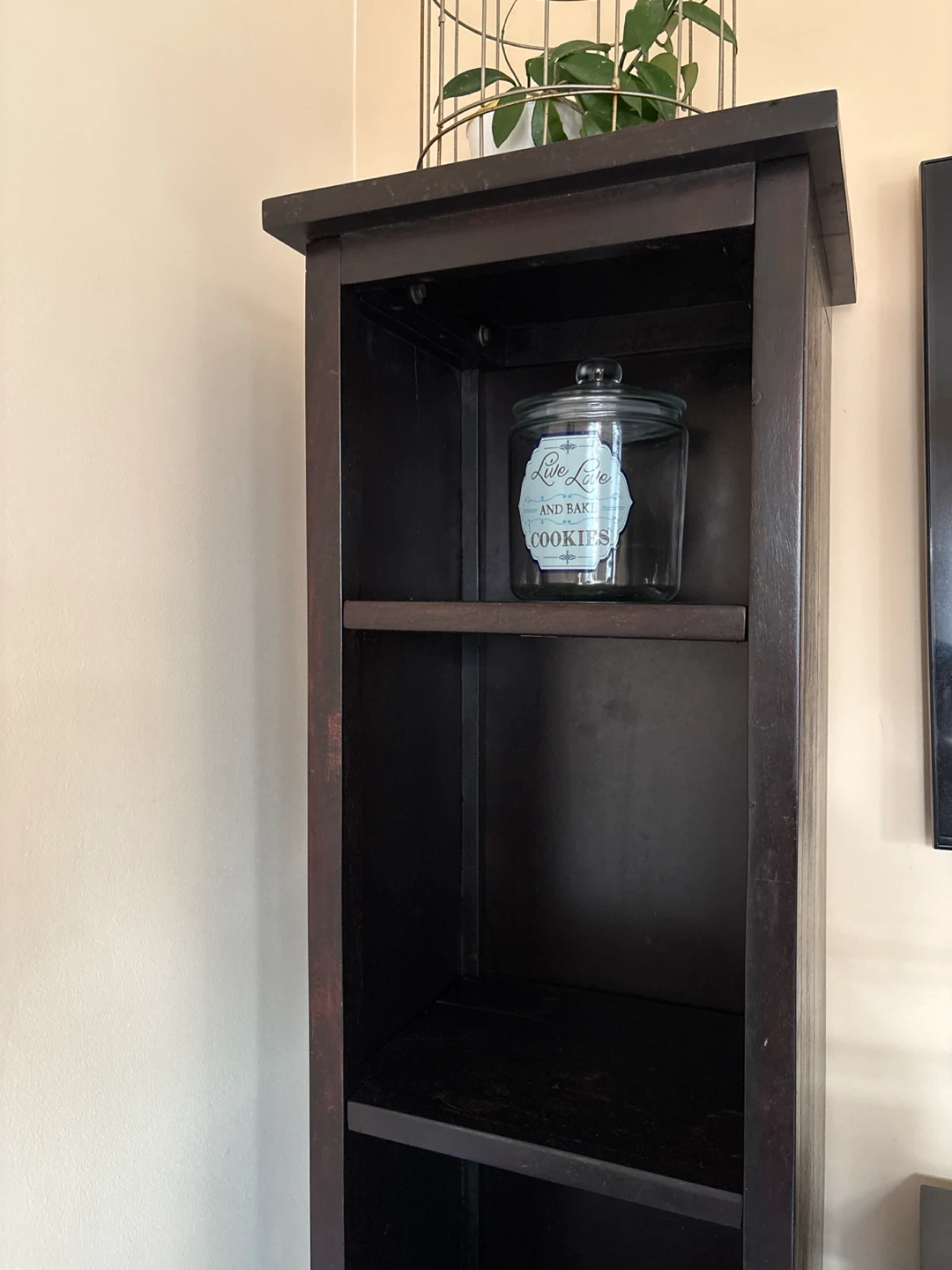 Dark Brown Wood Bookshelf World Market - photo 2
