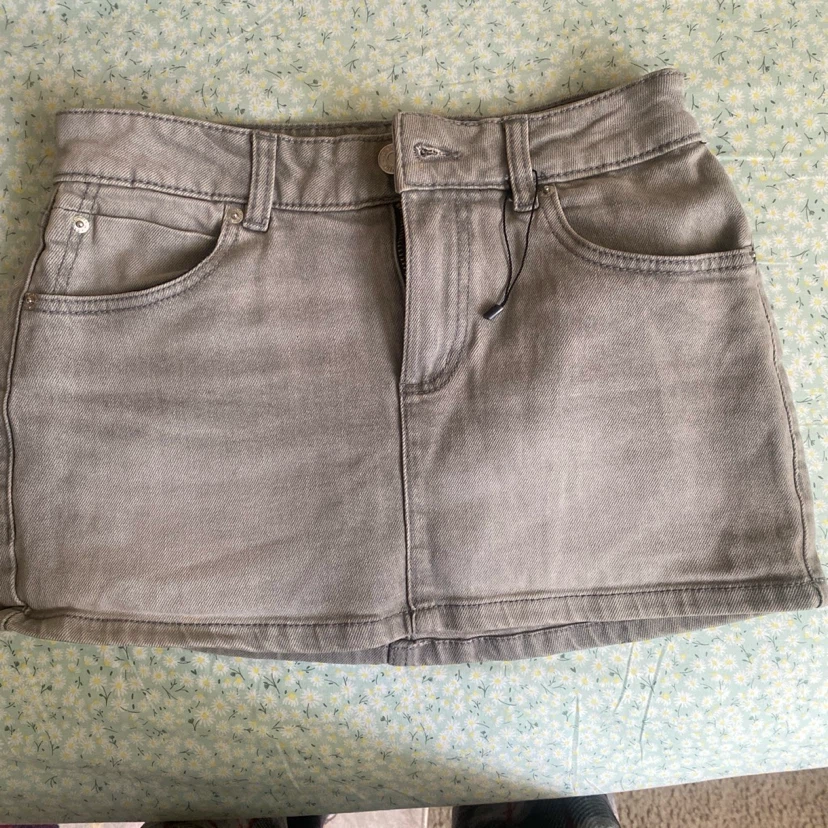 Garage Denim Skirt - Grey