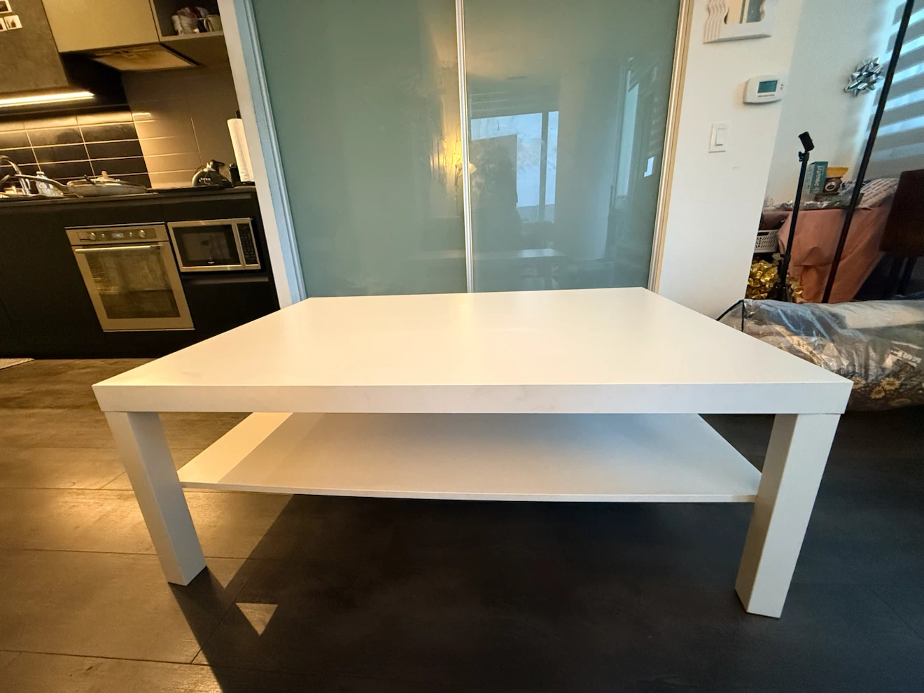 Ikea White Coffee Table with Shelf