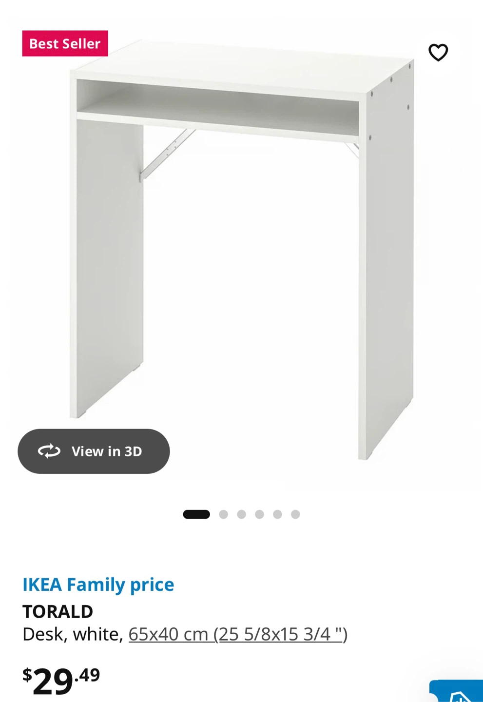 IKEA TORALD Desk - White - photo 2