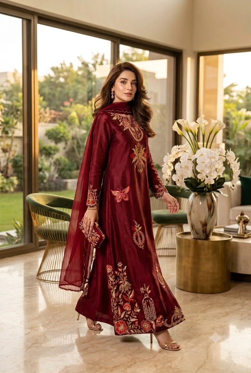 Women's Embroidered Kurti Dress