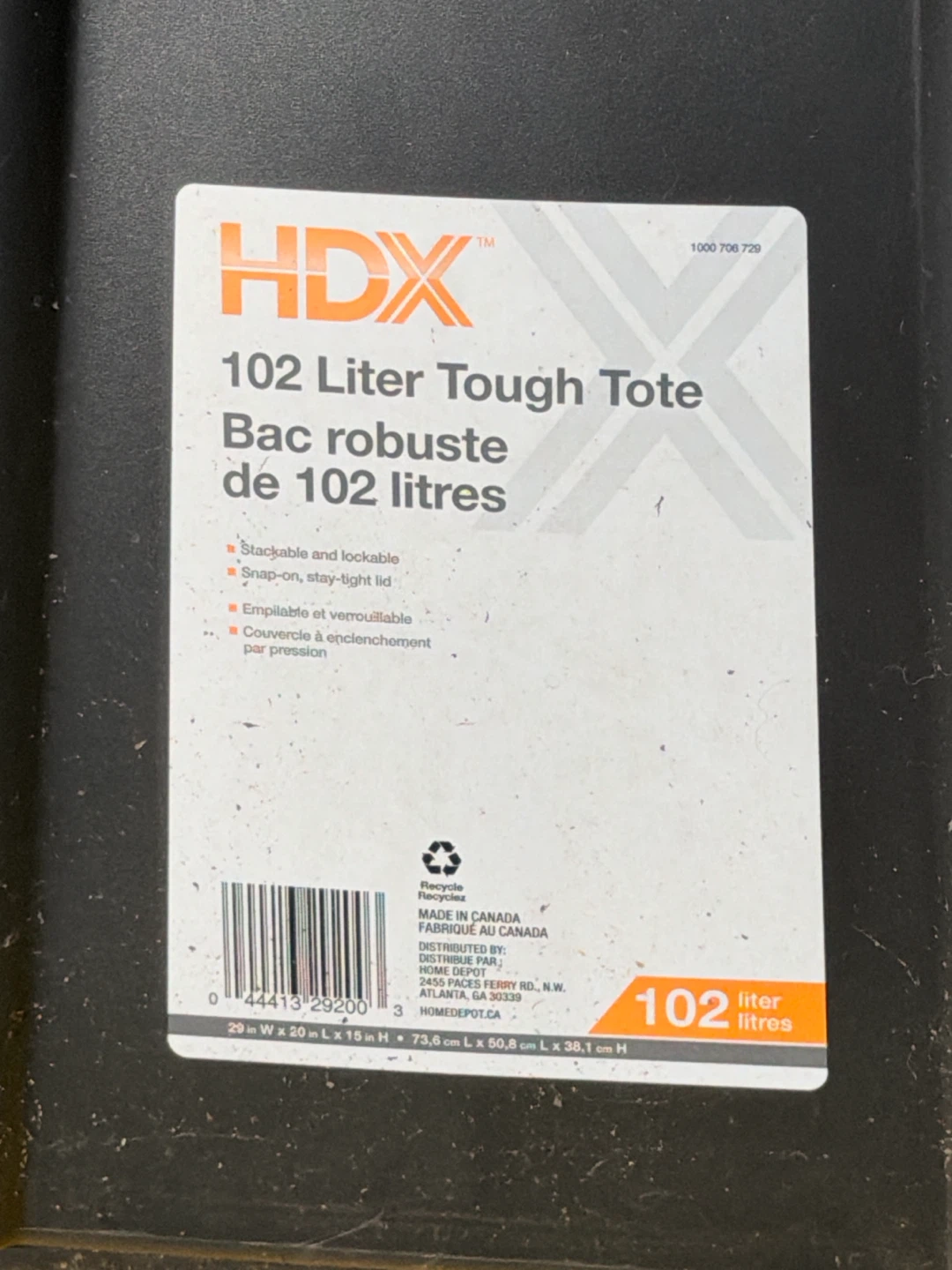 HDX 102 Liter Tough Tote Storage Bins - photo 2