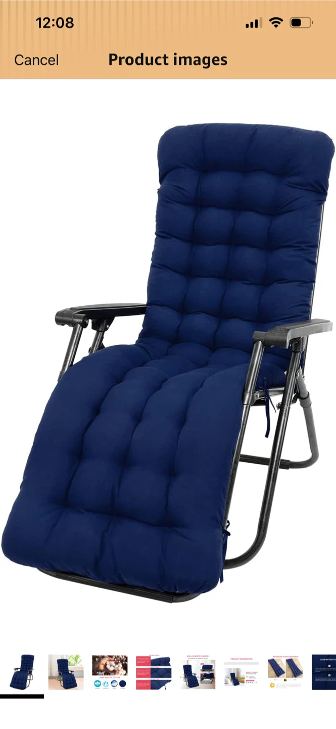 New-Blue Sun Lounger Cushion Pad-Blue