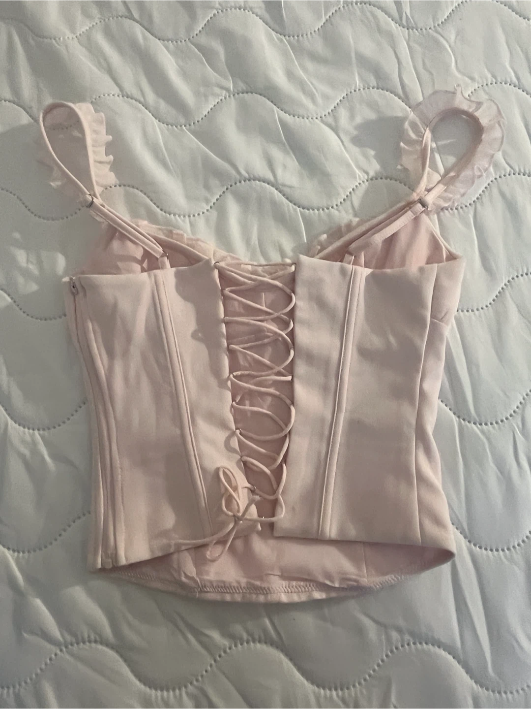 White Fox Angel Wings Bustier in Baby Pink - photo 2