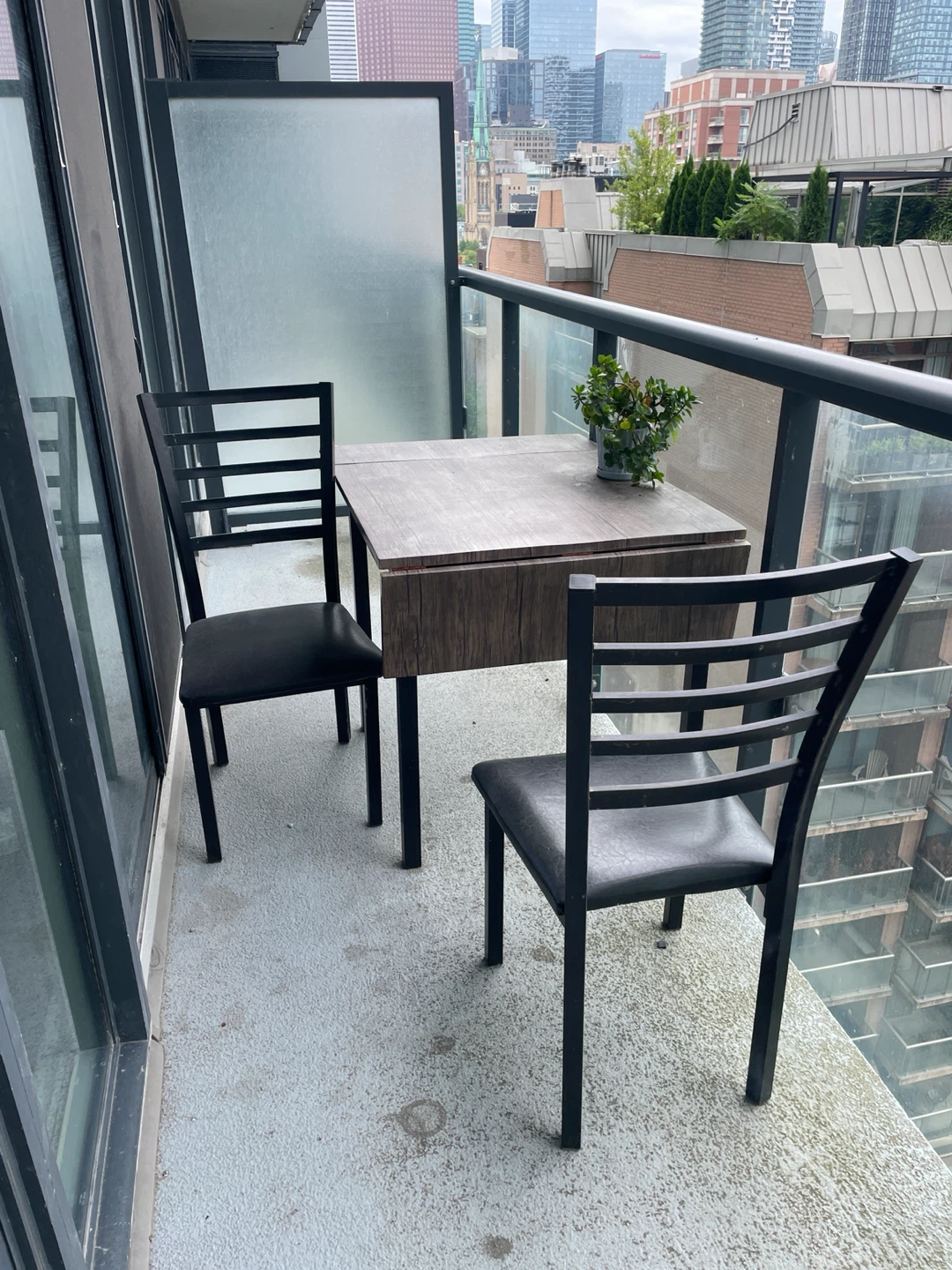 Balcony Table and Two Chairs Set