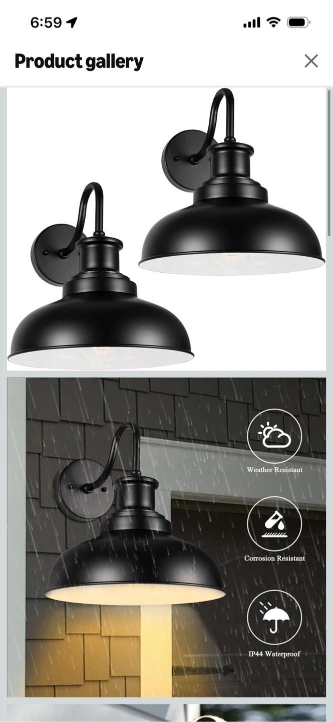 New - 3 pack Outdoor Barn Light Fixture!