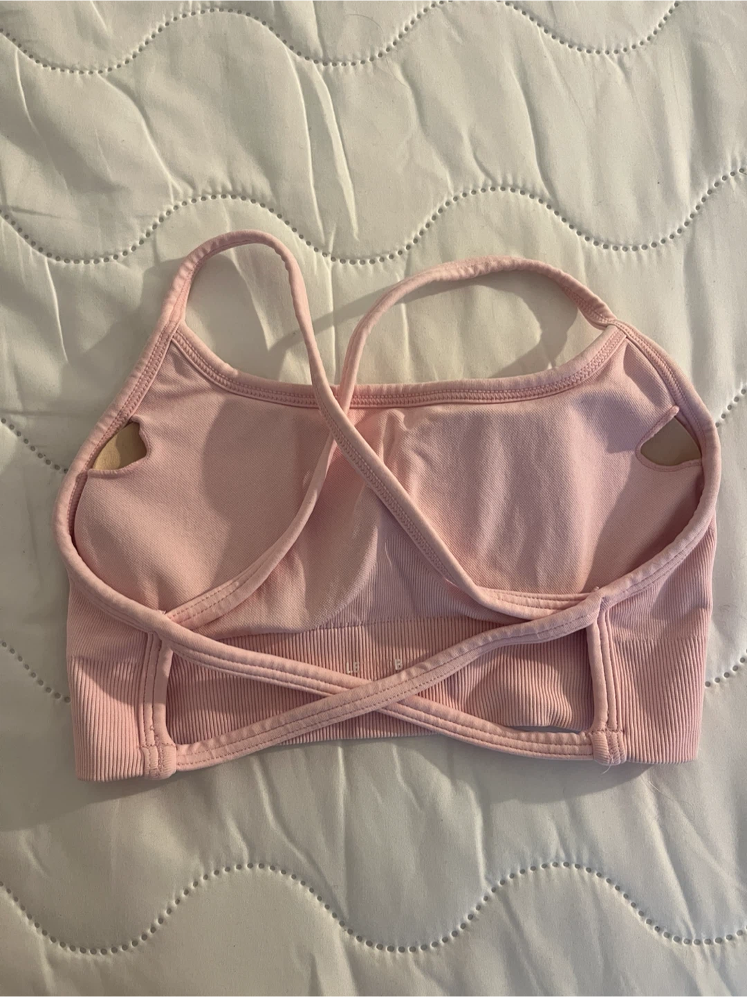 DFYNE Pink Sports Bra & Shorts Set - photo 3