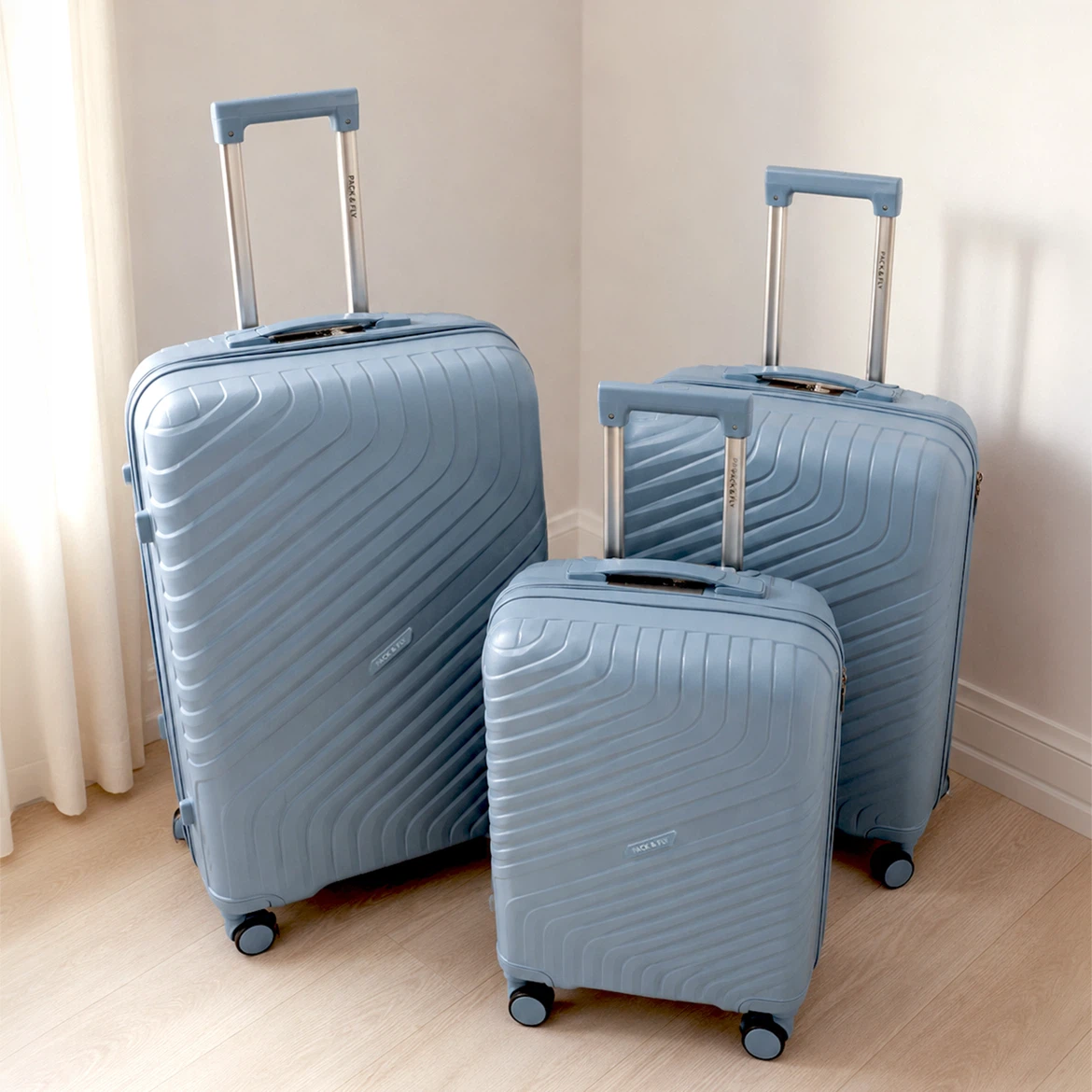 Brand New 3-Piece Hard Shell Luggage Set – Moody