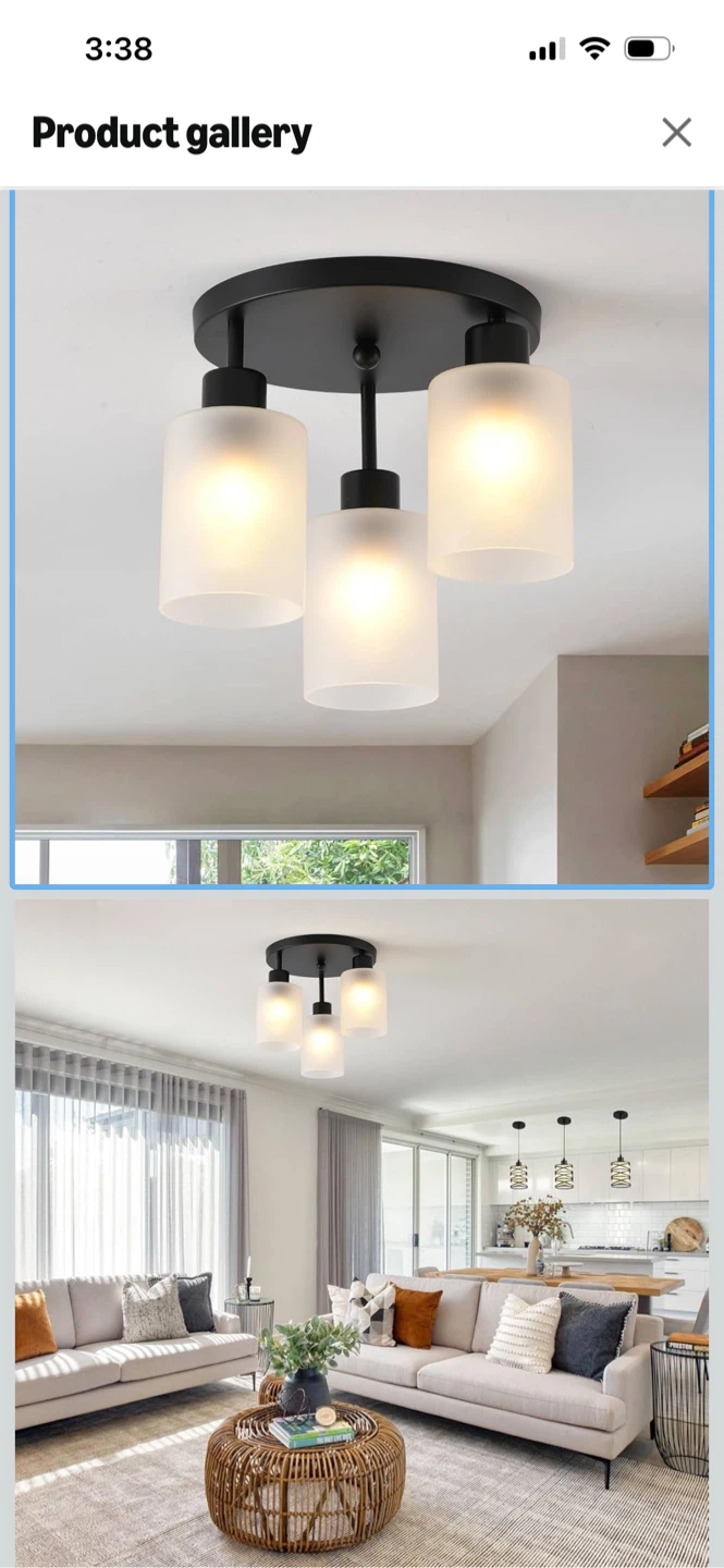 New-3-Light Flush Mount Ceiling Light Fixture - photo 2