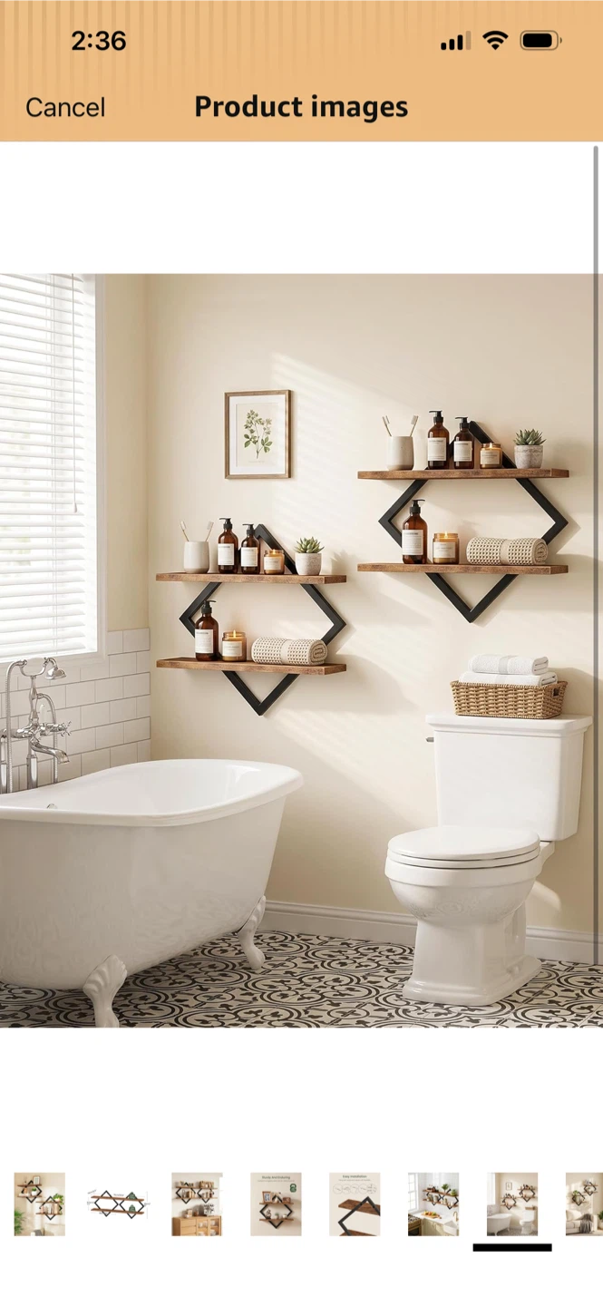 New-Set of 2 Diamond-Shaped Wall Shelves - photo 5