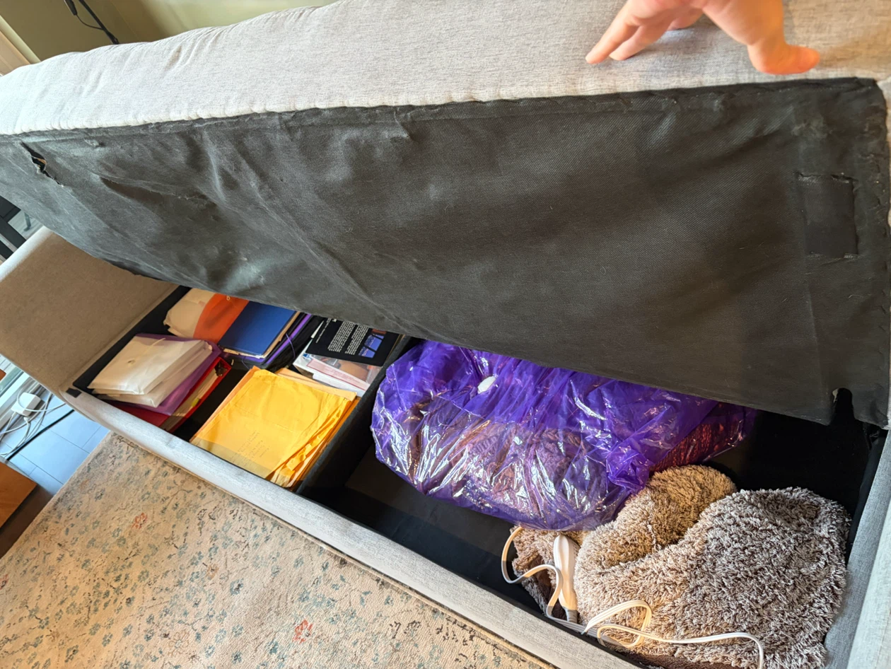 Grey Sofabed + storage (Husky) - photo 4