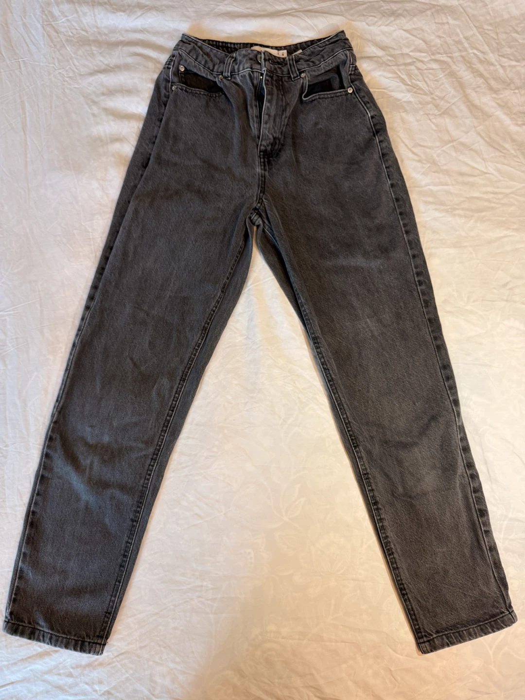 Simons Twik High-Waisted Mom Jeans – Washed Black / Charcoal - photo 3