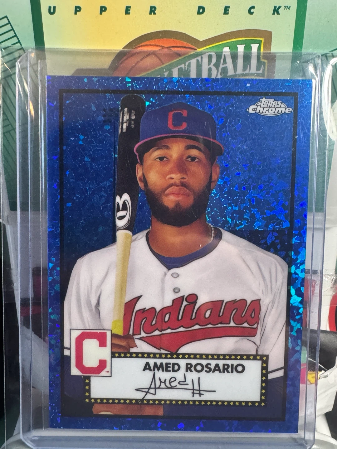 Amed Rosario Cleveland Indians Topps Chrome Baseball Card - photo 2
