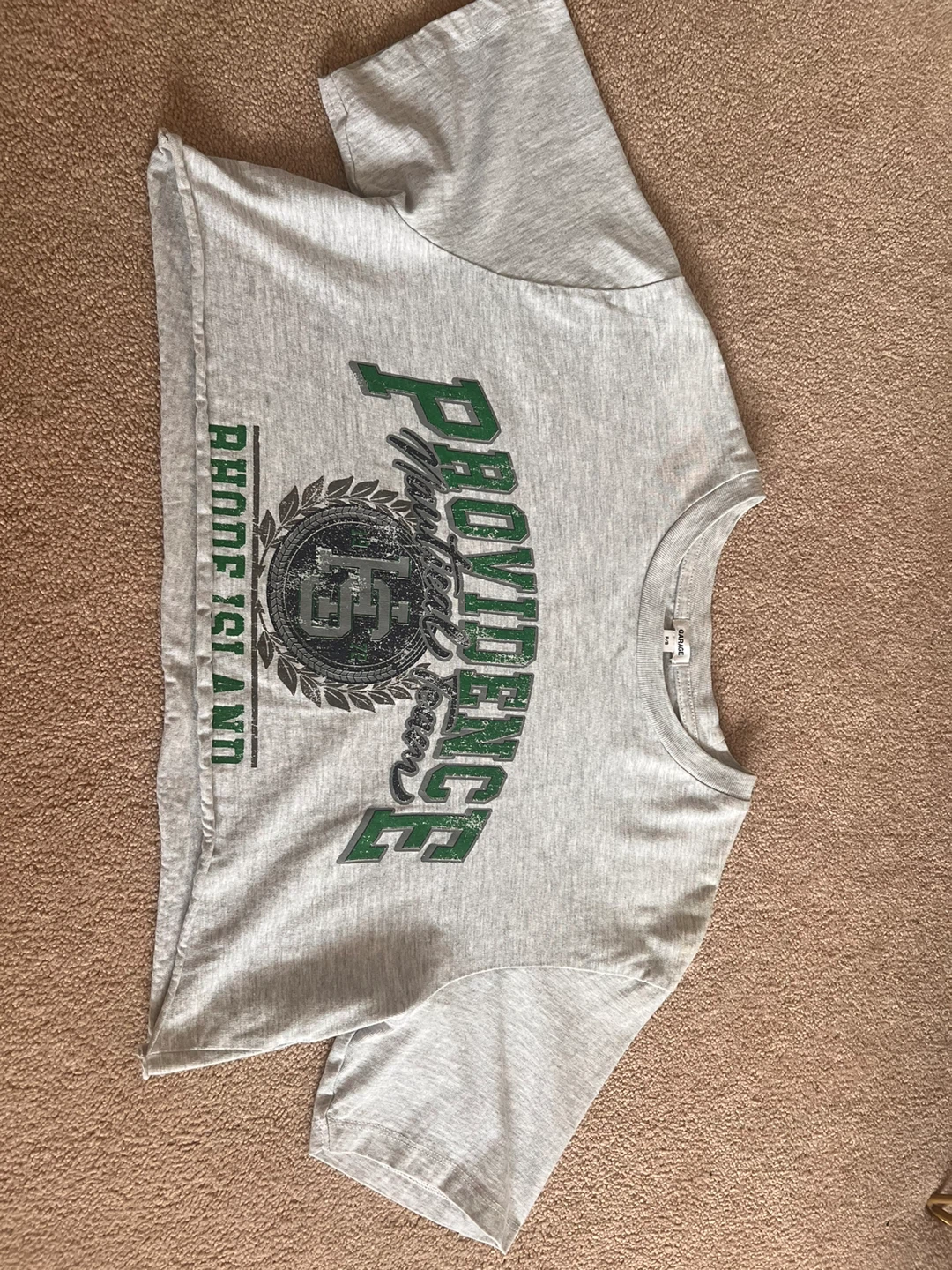 Garage Grey Cropped T-Shirt