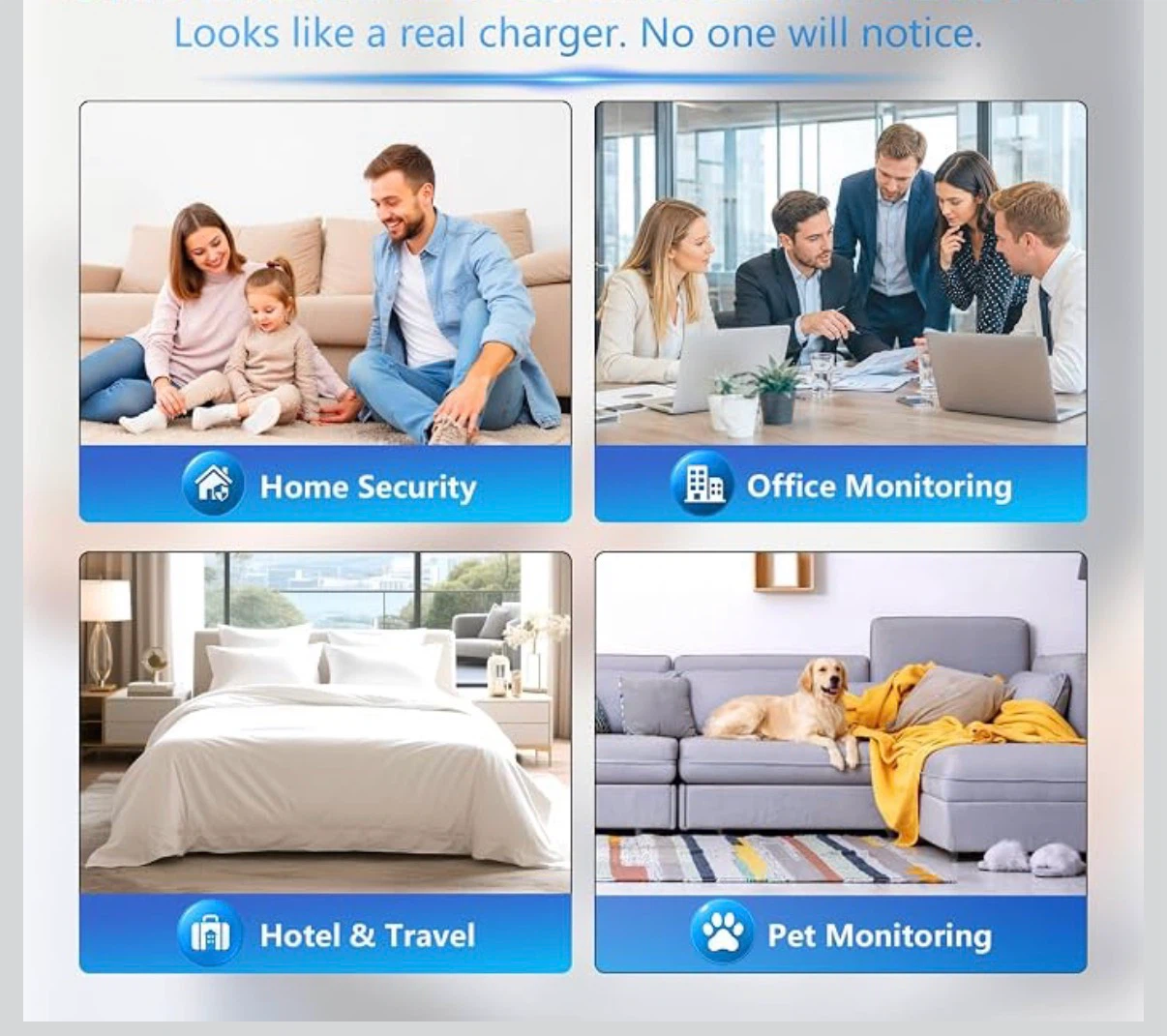 Hidden Security Camera Charger Nanny Cam - photo 4